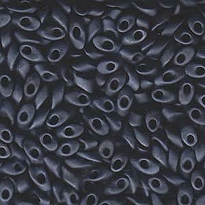 Long Magatama Bead 4 x 7mm Matte Gunmetal 2001