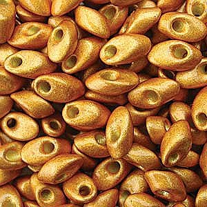Long Magatama Bead 4 x 7mm Duracoat Galvanized 4203F