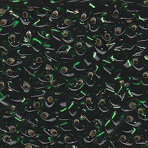 Long Magatama Bead 4 x 7mm S/L Green 16