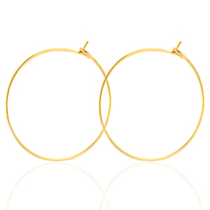 Oorbellen Creool 25mm - Edelstaal - Gold - 66630