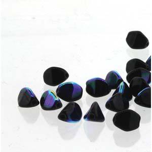 Pinch Bead 5 x 3mm Jet AB - PNC05-23980-28701