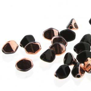 Pinch Bead 5 x 3mm Jet Gold Capri - PNC05-23980-27101