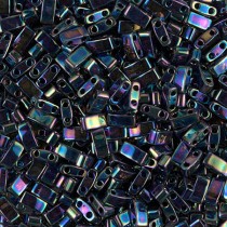 Half Tila bead 5x2.3mm - Metallic Blue Iris - 455