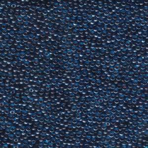 Rocaille 11/0 - Ruby Lined Capri Blue Luster - 358