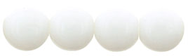 Round Pressed beads 6mm - Opaque White - 5-06-0300