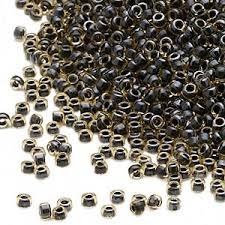 Rocaille 15/0 - Black Lined Topaz AB - 1840