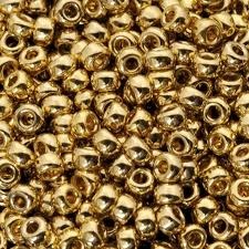Rocaille 8/0 - 24kt Gold Light Plated - 193
