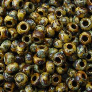 Rocaille 8/0 - Opal Brown Picasso - 4517