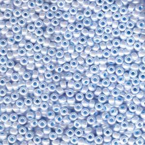 Rocaille 8/0 - Aqua Lined White Pearl - 430