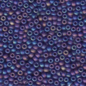 Rocaille 8/0 - Matte Transparent Cobalt AB - 151FR