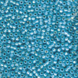 Rocaille 8/0 - Dyed Aqua S/L Alabaster - 647