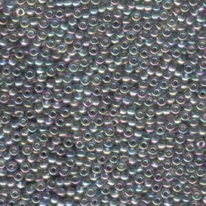 Rocaille 8/0 - Transparent Grey Rainbow Luster - 2440