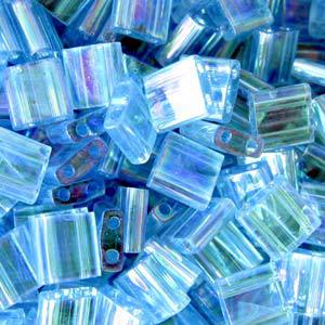 Tila Bead 5 x 5mm - Transparent Aqua AB - 260