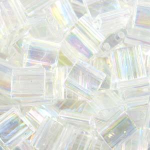 Tila Bead 5 x 5mm - Crystal AB - 250