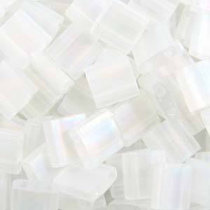 Tila Bead 5 x 5mm - Matte Crystal AB - 131FR