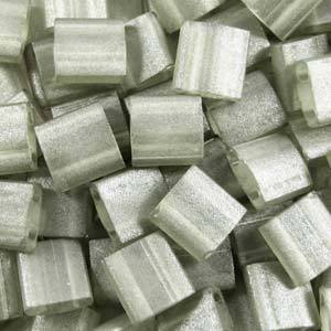 Tila Bead 5 x 5mm - Matte Transparent Oyster Luster - 3173