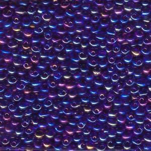 Drop Bead 3.4mm - Transparent Cobalt Blue AB - 177