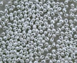 Drop Bead 3.4mm - Bright Sterling Luster - 961