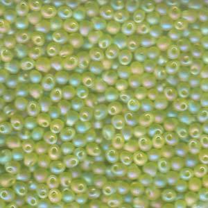 Drop Bead 3.4mm - Matte Transparent Chartreuse AB - 143FR