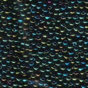 Drop Bead 3.4mm - Metallic Forest Green Iris - 453