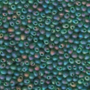 Drop Bead 3.4mm - Matte Transparent Green AB - 146FR