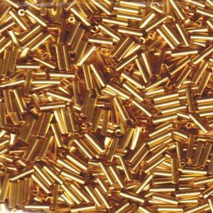 Bugle Bead 6mm - 24kt Gold Plated - 191