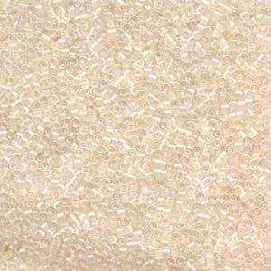Delica Bead 11/0 - Pale Peach Lined Crystal AB - 52