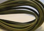 Rond leder 6mm - Olive Green - PROMOTIE