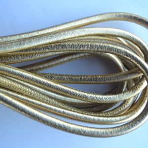 Rond leder 6mm - Gold - PROMOTIE