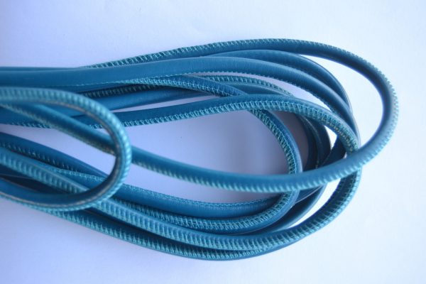 Rond leder 6mm - Bermuda Blue - PROMOTIE