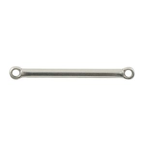 Staafje met 2 oogjes 25x2mm - Silver - 7841.3354