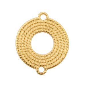 Circel met 2 oogjes 19mm - Gold - 7841.3667