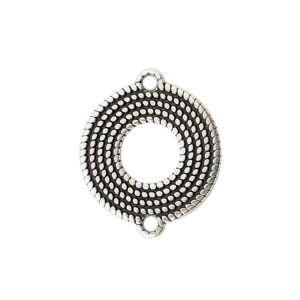 Circel met 2 oogjes 19mm - Silver - 7841.3667