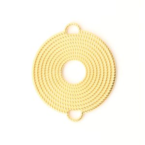 Circel met 2 oogjes 37mm - Gold - 7841.3668