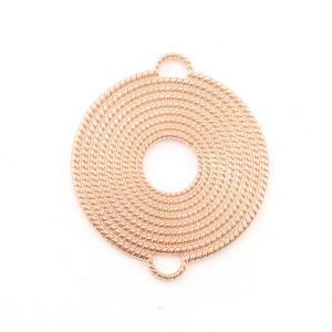 Circel met 2 oogjes 37mm - Rose Gold - 7841.3668