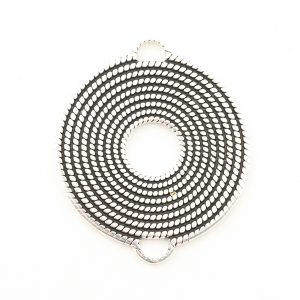 Circel met 2 oogjes 37mm - Silver - 7841.3668