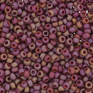 Rocaille 8/0 - Frost Opaque Glaze Rainbow Dark Red - 4696