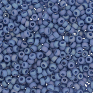 Rocaille 8/0 - Frost Opaque Glaze Rainbow Soft Blue - 4704