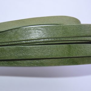 Plat leder 10mm - Moss Green - PROMOTIE