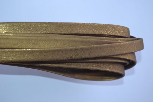 Plat leder 10mm -  Bronze - PROMOTIE