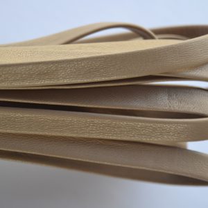 Plat leder 10mm -  Beige - PROMOTIE