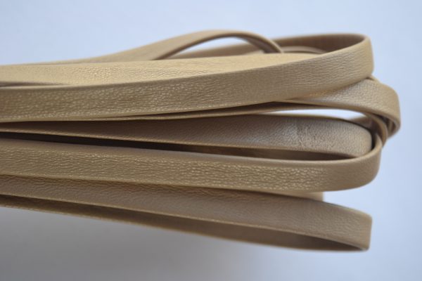 Plat leder 10mm -  Beige - PROMOTIE