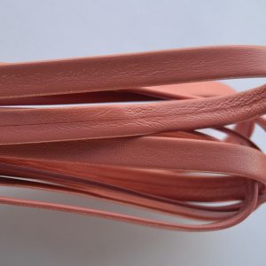 Plat leder 10mm -  Rose - PROMOTIE