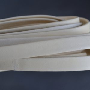 Plat leder 10mm -  Crème - PROMOTIE