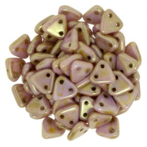 Triangle bead 6mm - Luster Opaque Rose Gold Topaz - 371-06-P65491