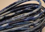 Rond leder 4mm - Washed Denim - PROMOTIE