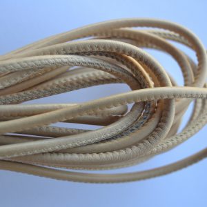 Rond leder 4mm - Beige - PROMOTIE