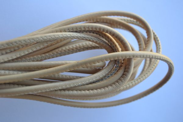Rond leder 4mm - Beige - PROMOTIE