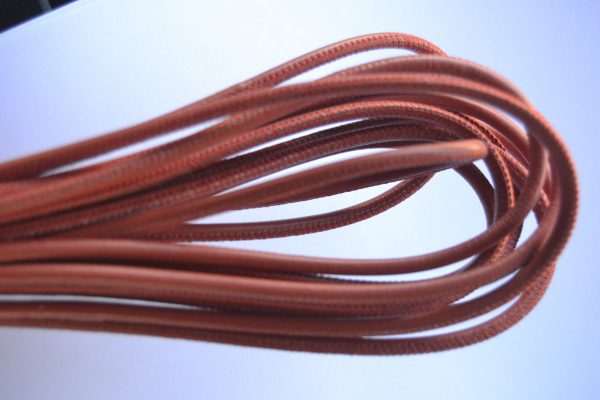 Rond leder 4mm - Brown Orange - PROMOTIE