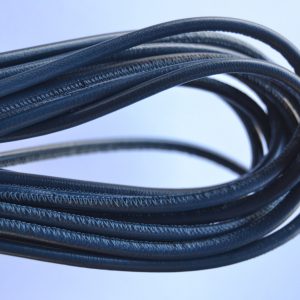Rond leder 4mm - Dark Blue - PROMOTIE